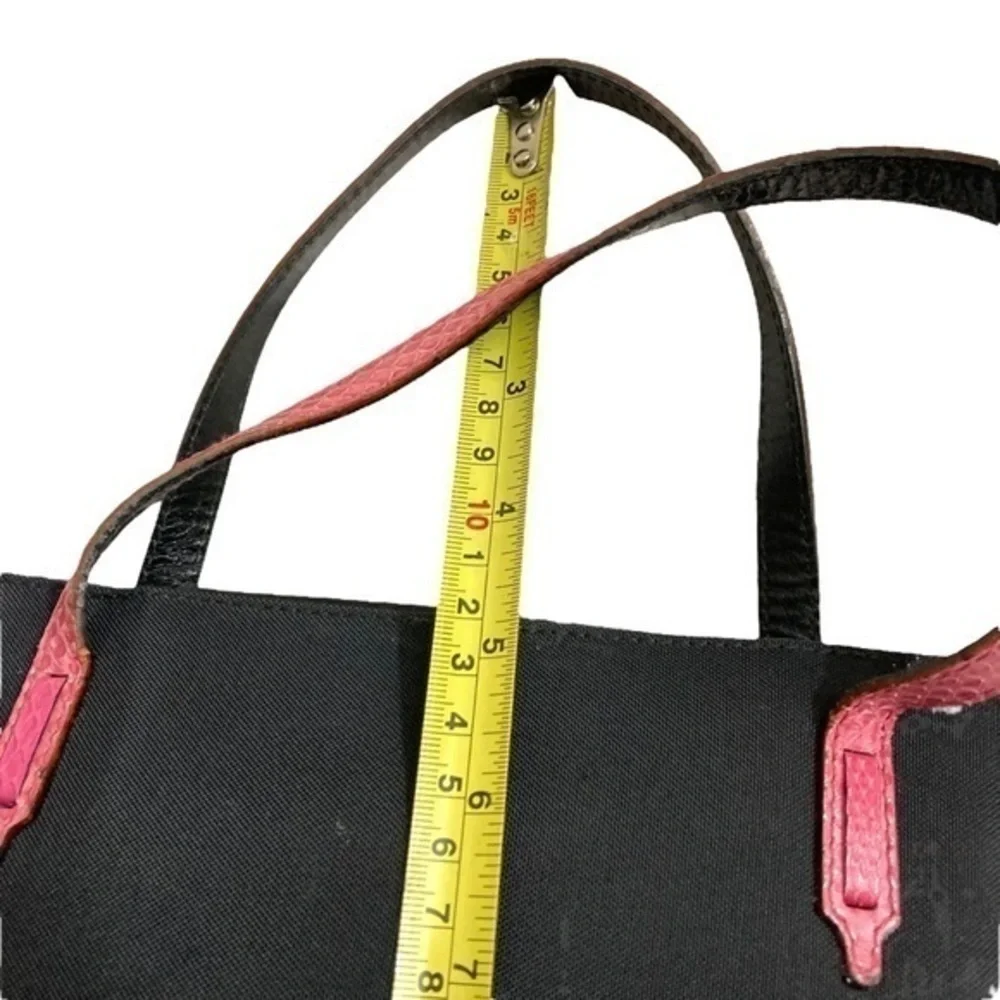 Kate spade black nylon and pink mini tote bag made in Italy rare